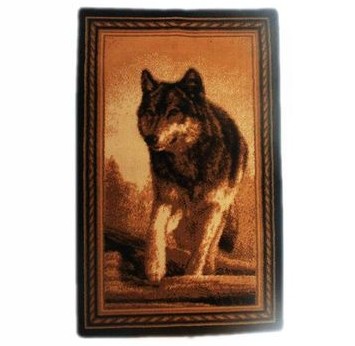 正品家居經典個性裝飾狼圖騰內蒙古草原氈畫純手工編制粗狂豪野	