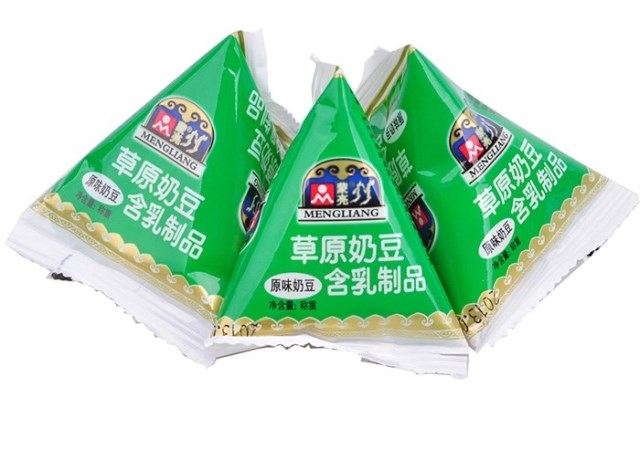 蒙亮三角包奶豆批發  原味、冰激淋