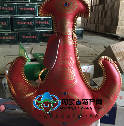內蒙古特產奶酒草原新娘 皮囊酒袋 單邊皮囊酒 乳香飄 38度