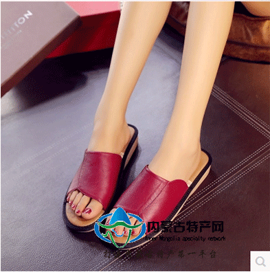 2015夏季時尚真皮拖鞋 全皮牛筋底 居家純手工拖鞋