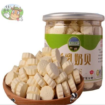 內蒙古特產高鈣羊乳奶貝羊奶片奶酪原味400g蒼穹田夏