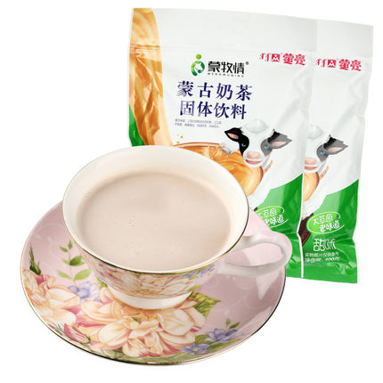蒙亮 內蒙古奶茶 甜味咸味香米奶茶粉400g 速溶沖飲品獨立袋裝